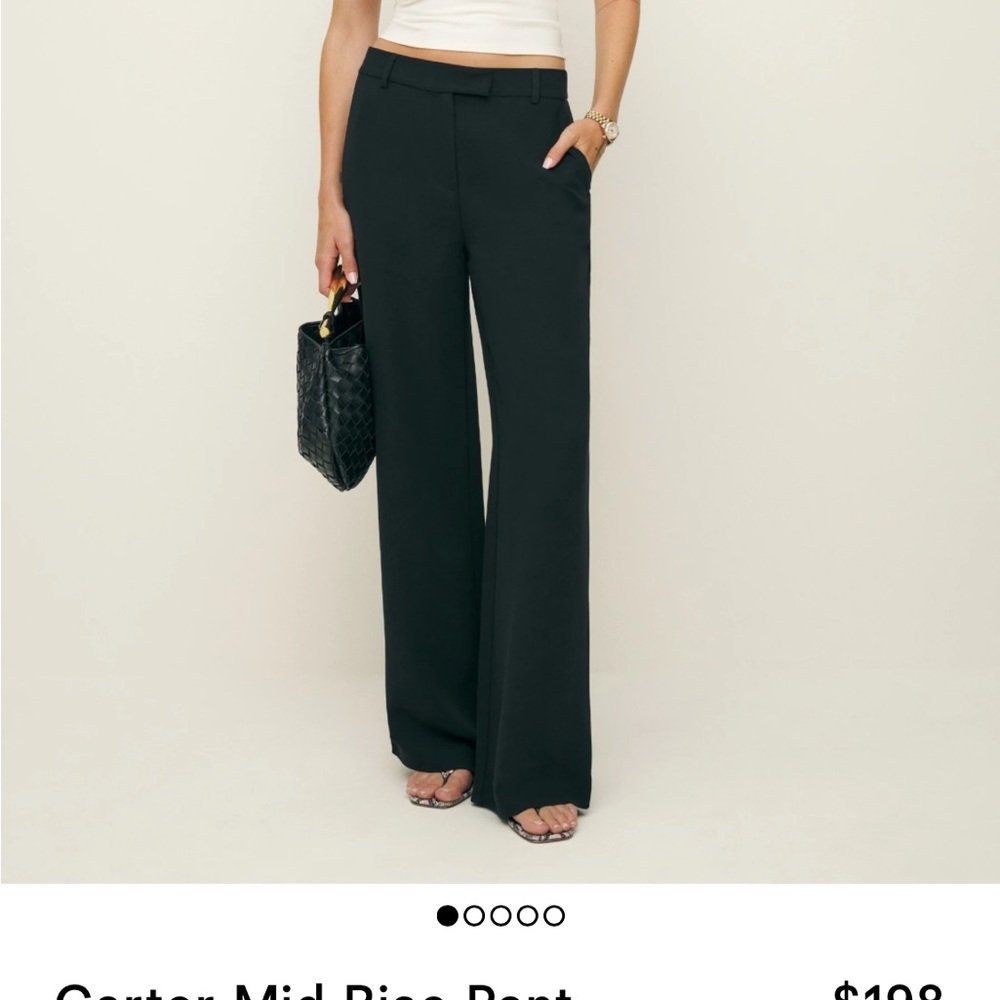 Reformation Carter Pants 10 black